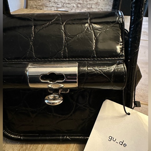 Gu De Croc Love Bag in Black - NWT